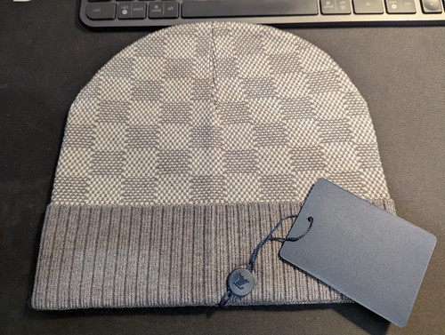 Men grey check knit - lv,